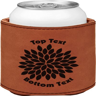 Personalized Mums Flower Leatherette Can Sleeve - Double Sided