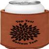 Personalized Mums Flower Leatherette Can Sleeve - Double Sided view 1