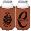 Personalized Mums Flower Leatherette Can Sleeve - Double Sided view 2
