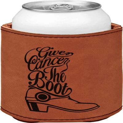 Personalized Fighting Cancer Quotes and Sayings Leatherette Can Sleeve - Double Sided