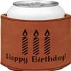 Personalized Happy Birthday Leatherette Can Sleeve - Double Sided view 1
