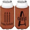Personalized Happy Birthday Leatherette Can Sleeve - Double Sided view 2