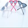 FOURCHEN Sunglasses for kids, Bold Retro Oval Mod Thick Frame Sunglasses Round Lens Clout Goggles (cat eye white) view 4