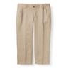 Chaps Boys School Uniform Pleated Twill Pant, Khaki, 4 view 1