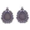 Parkour Zinc Alloy Electroplate Aantique Bronze Retro Flower Drop Shape Earrings DIY Accessories Pack of 10 view 1