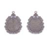 Parkour Zinc Alloy Electroplate Aantique Bronze Retro Flower Drop Shape Earrings DIY Accessories Pack of 10 view 2