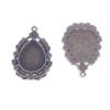 Parkour Zinc Alloy Electroplate Aantique Bronze Retro Flower Drop Shape Earrings DIY Accessories Pack of 10 view 3