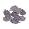 Parkour Zinc Alloy Electroplate Aantique Bronze Retro Flower Drop Shape Earrings DIY Accessories Pack of 10 view 4