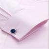 Alimens & Gentle French Cuff Regular Fit Dress Shirts (Cufflink Included), Twilled Pink, 18.5" Neck - 36"/37" Sleeve view 4