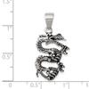 925 Sterling Silver Antiqued and Textured Dragon Shaped Pendant view 4