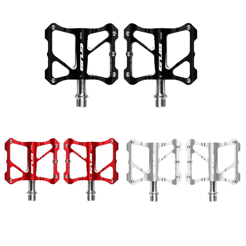 GUB GC005 Aluminum Alloy Mountain Bicycle Road Bike Pedals DU Bearing Pedals for Folding Bike-Black