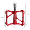 GUB GC005 Aluminum Alloy Mountain Bicycle Road Bike Pedals DU Bearing Pedals for Folding Bike-Black view 2