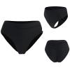 bestselling Women Vintage High Waist Bikini Bottoms Brazilian Ruched Cut Tankini Panites Black view 1