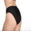 bestselling Women Vintage High Waist Bikini Bottoms Brazilian Ruched Cut Tankini Panites Black view 2