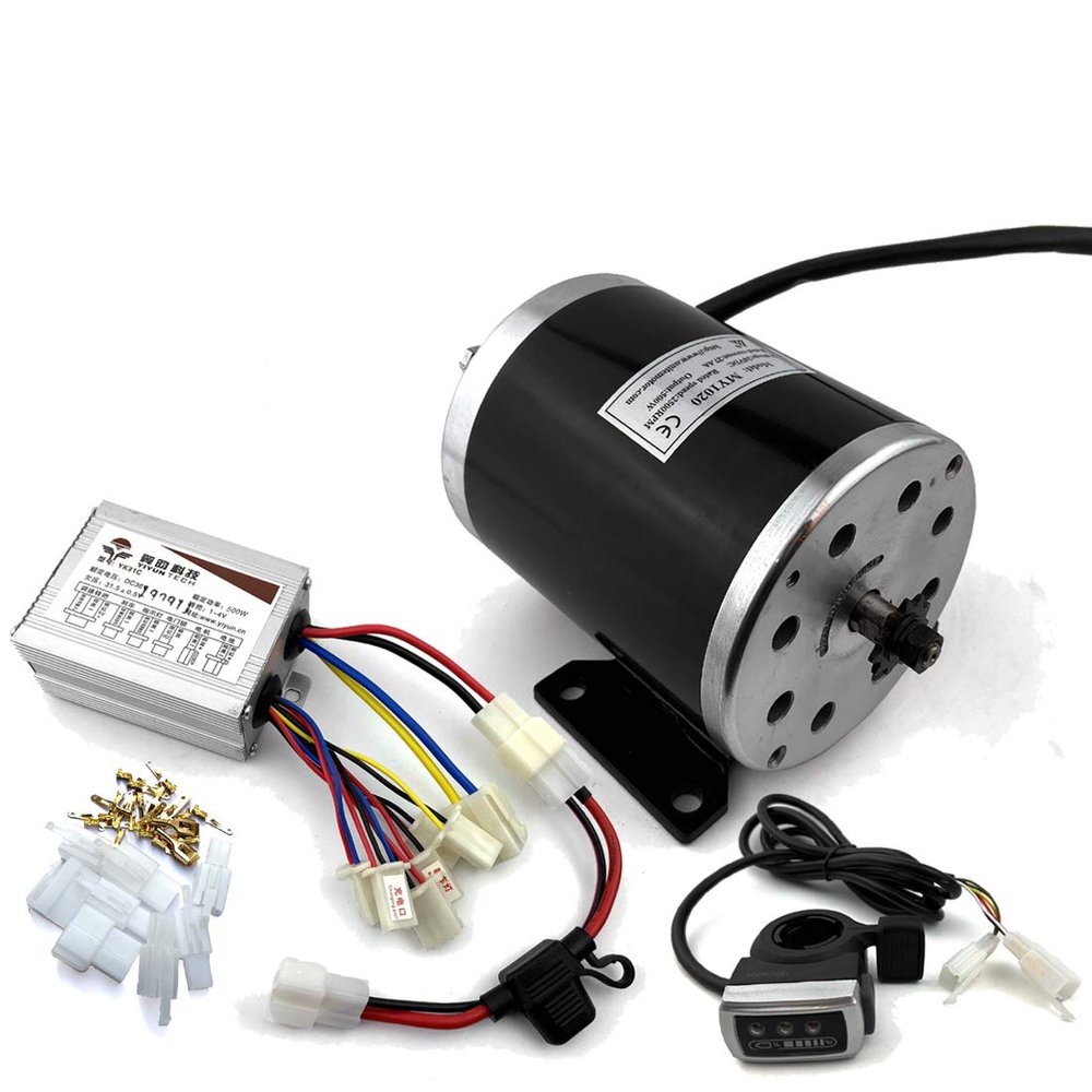 24V36V48V 500W High Speed Engine MY1020 Brushed Motor with Foot Bike Replacement Motor Use 25H Or T8F Chain (24V Thumb kit)