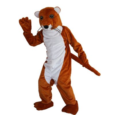 Brown weasel stoat Mascot Costume Cartoon Character Adult Sz Real Picture