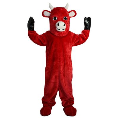 Bull Mascot Costume Cartoon Character Adult Sz Real Picture