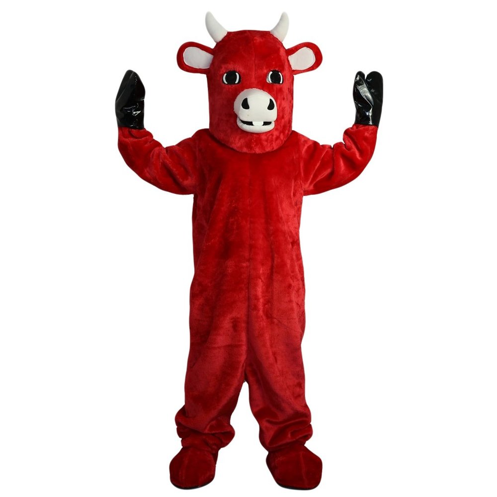 Bull Mascot Costume Cartoon Character Adult Sz Real Picture
