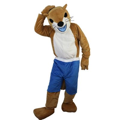 Yellow ferret skunk Mascot Costume Cartoon Character Adult Sz Real Picture