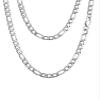 PROSTEEL Mens Figaro Chain Necklace 20 inch 6mm Men Jewelry Making Flat Link Chains Stainless Steel Necklaces view 1