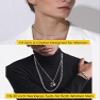 PROSTEEL Mens Figaro Chain Necklace 20 inch 6mm Men Jewelry Making Flat Link Chains Stainless Steel Necklaces view 3