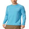 baleaf Men's Sun Protection Shirts UV SPF T-Shirts UPF 50+ Long Sleeve Rash Guard Fishing Running Quick Dry Blue Size S