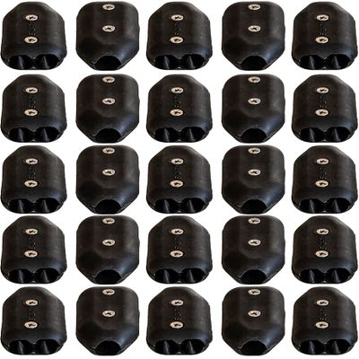 3/4 Inch E-Z-TY Reusable Rope Clamps - Twenty Five (25) Pack Size (Black)