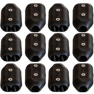 3/8 Inch E-Z-TY Reusable Rope Clamps - Twelve (12) Pack Size (Black)