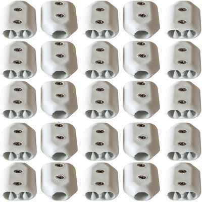 5/8 Inch E-Z-TY Reusable Rope Clamps - Twenty Five (25) Pack Size (White)