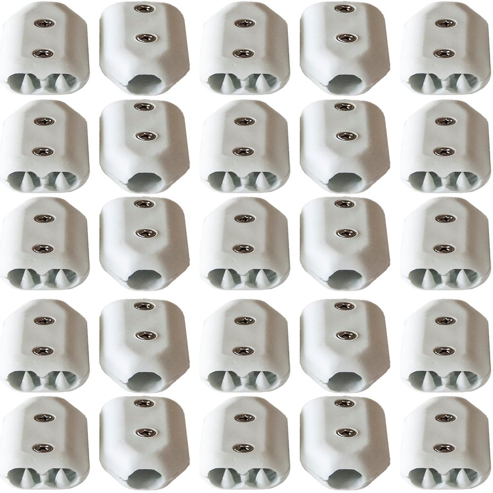 5/8 Inch E-Z-TY Reusable Rope Clamps - Twenty Five (25) Pack Size (White)