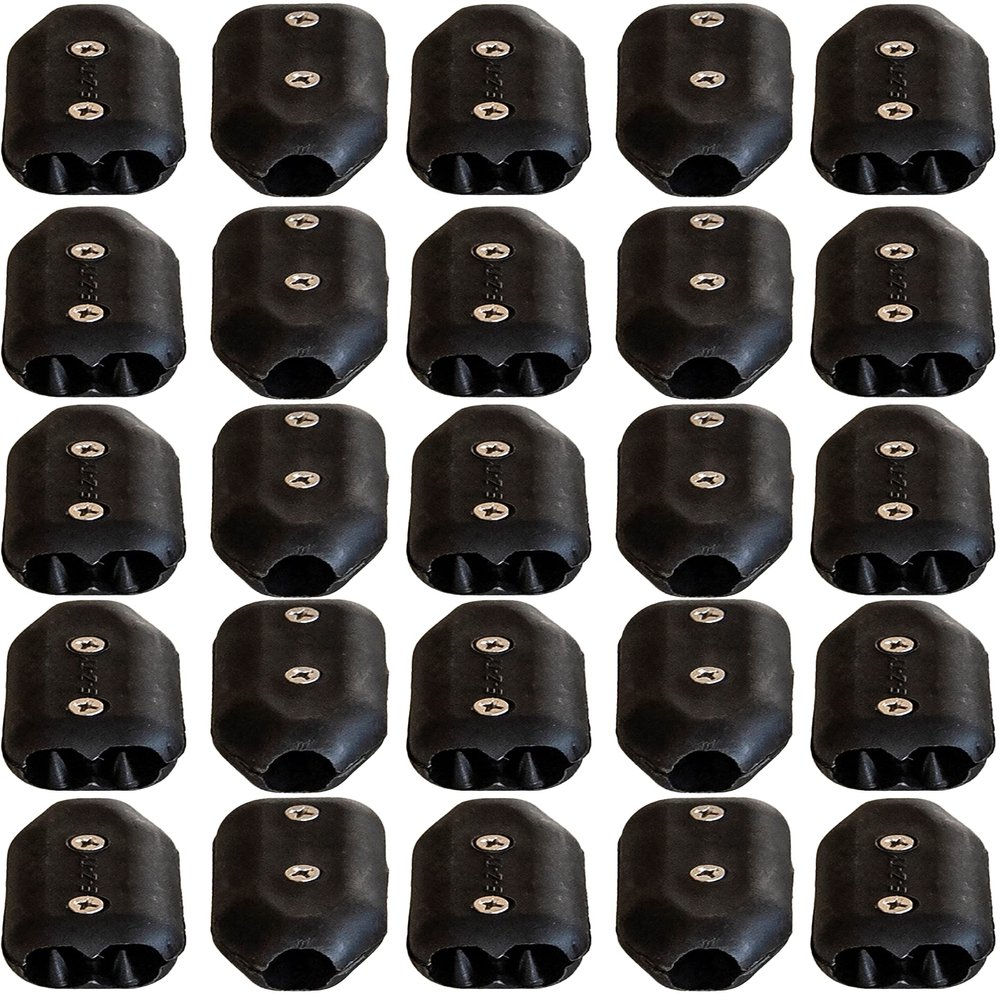 3/8 Inch E-Z-TY Reusable Rope Clamps - TWENTY FIVE (25) PACK SIZE (Black)