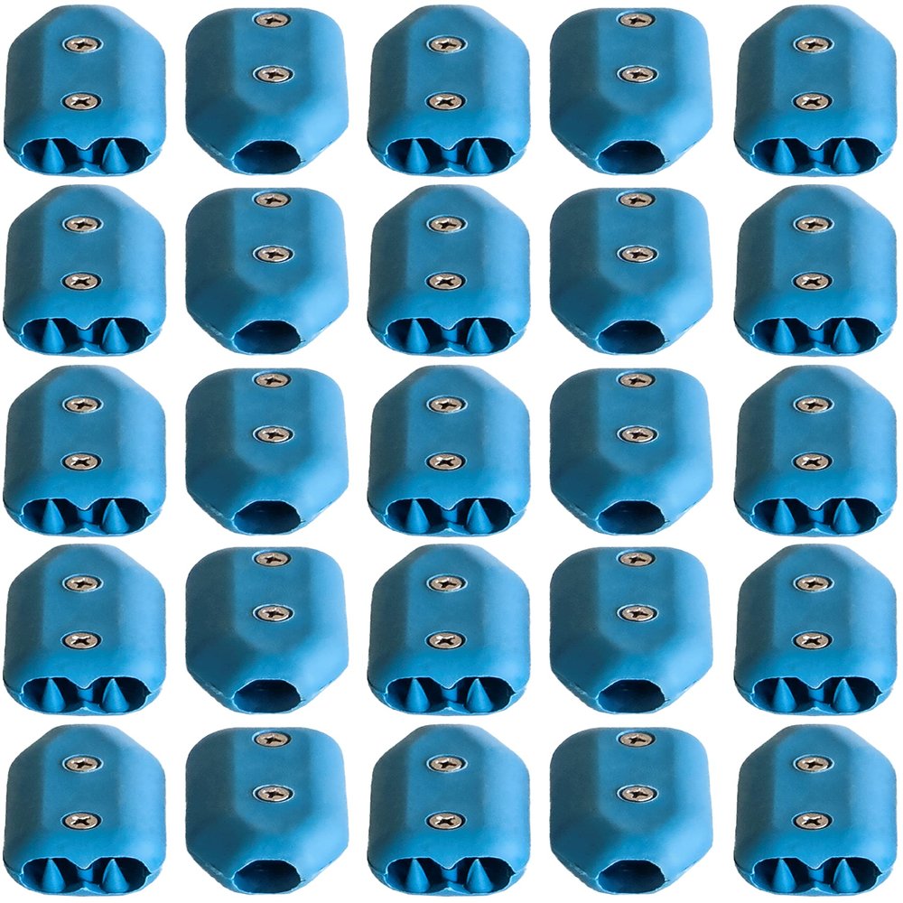 5/8 Inch E-Z-TY Reusable Rope Clamps - Twenty Five (25) Pack Size (Blue)