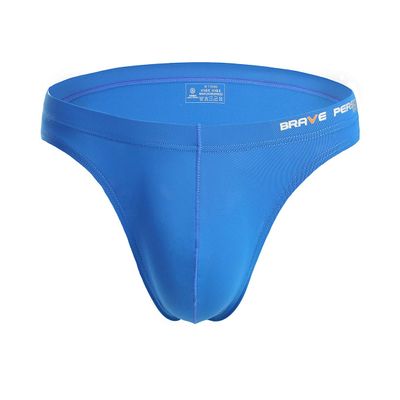 BRAVE PERSON 29 Silky Men's Bikini Briefs Sexy Low-rise Underwear (L / 30-34, blue)