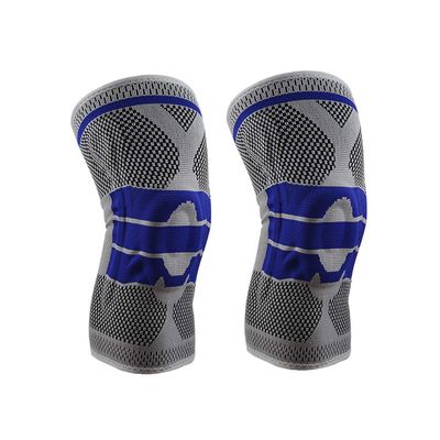 Knee Support Compression Sleeve, 2 Pack Elastic Knee Pads/Crashproof Silicone Padded Bracket Knee & Leg Protective Braces for Sports/Athletics/Patella Stabilizer/Meniscus Tear/Arthritis Pain Relief