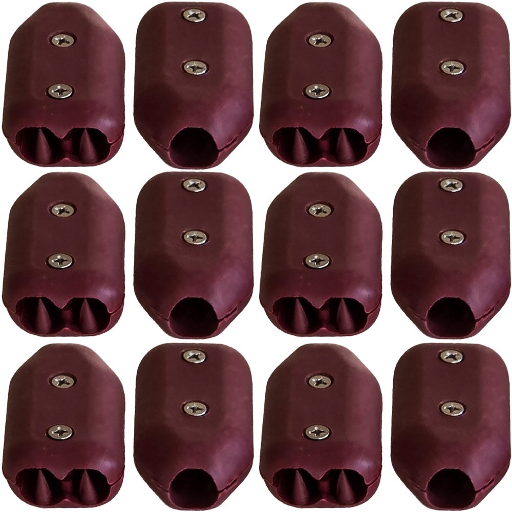 5/8 Inch E-Z-TY Reusable Rope Clamps - Twelve (12) Pack Size (Red)