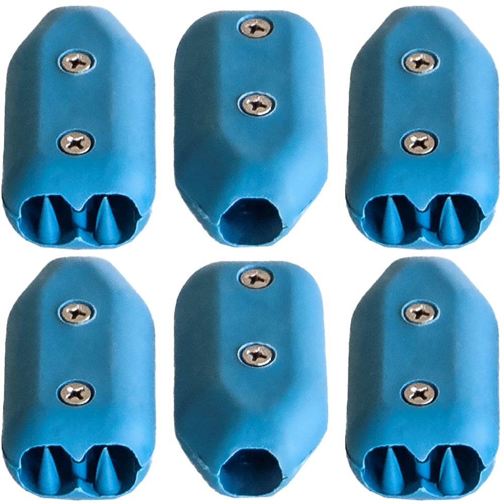 E-Z - TY 1/2 Inch Reusable Rope Clamps - SIX (6) Pack Size (Blue)