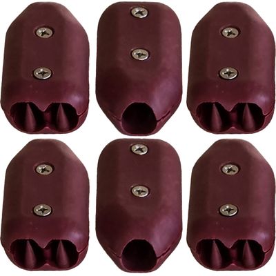 E-Z-TY 1/2 Inch Reusable Rope Clamps - SIX (6) Pack Size (Red)