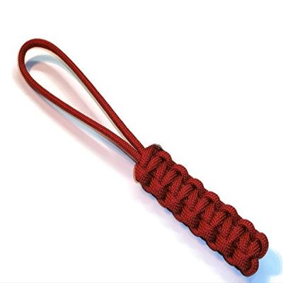 RedVex Zipper Pulls - Knife Lanyards - Equipment Lanyards - Paracord Cobra Style - Choose Your Color & Size (Qty 10) (Red, 6 inch)