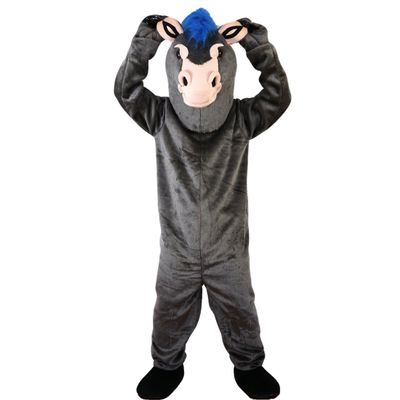 grey donkey ass Mascot Costume Cartoon Character Adult Sz Real Picture