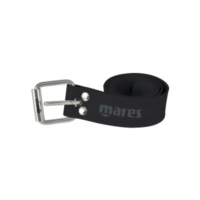 Mares Elastic Diving Weight Belt with Marseillaise Stainless Steel Quick-Release Buckle - 140cm Long Dive Belt for Scuba Diving, Freediving, Spearfishing - Black