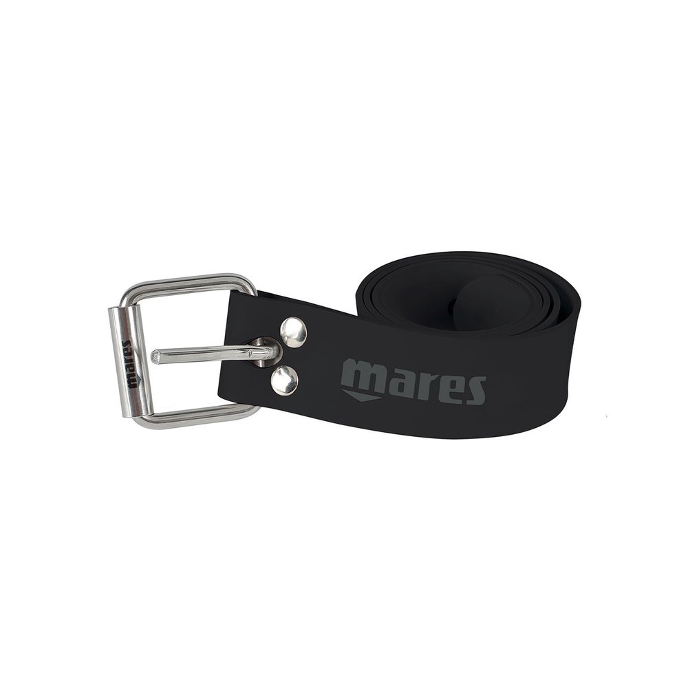 Mares Elastic Diving Weight Belt with Marseillaise Stainless Steel Quick-Release Buckle - 140cm Long Dive Belt for Scuba Diving, Freediving, Spearfishing - Black