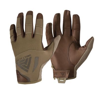 Direct Action Hard Leather Gloves Coyote Brown Small, Military Style, Touch Screen Compatible