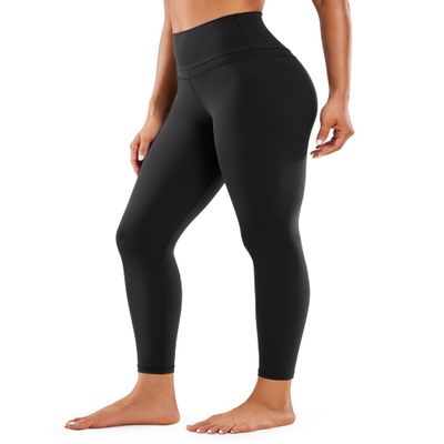 CRZ YOGA Naked Feeling Workout Leggings 25'' - High Waist Yoga Training Tight Womens Pants Black XX-Small