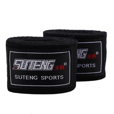 1Pair Hand Wraps, Adults Elastic Cotton Handwraps for Boxing Kickboxing Muay Thai MMA(Black)