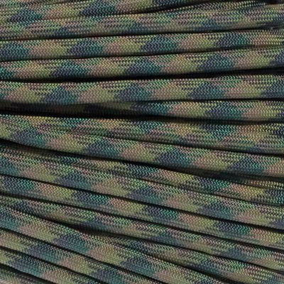 GOLBERG G 100 Feet of True Heavy-Duty American Made BattleCord  Ultra-Strong Outdoor Tactical Survival Paracord  2650 Pound Tensile Strength  (Woodland)