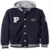 The Polar Club Big Boys' Fleece Varsity Baseball Jacket with Removable Hood (Navy- XL/18) view 1