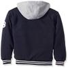 The Polar Club Big Boys' Fleece Varsity Baseball Jacket with Removable Hood (Navy- XL/18) view 2
