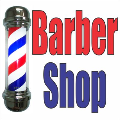 2 12 inch Barber Shop Decal Sticker set for Shop Window Door