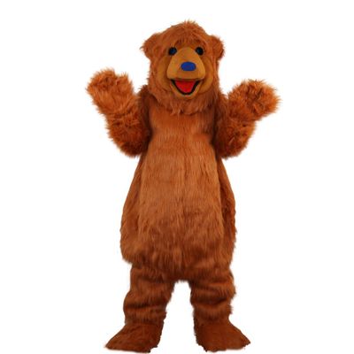 Brown Bear Mascot Costume Cartoon Character Adult Sz Real Picture