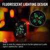 MecArmy CMP2 Titanium Black Mini Compass, Pocket Compass Hiking Survival, Small IPX5 Waterproof, Glow-in-The-Dark, Compact, Necklace Pendant, Keychain & Lanyard Mount, Ideal Gift for Women Men view 2